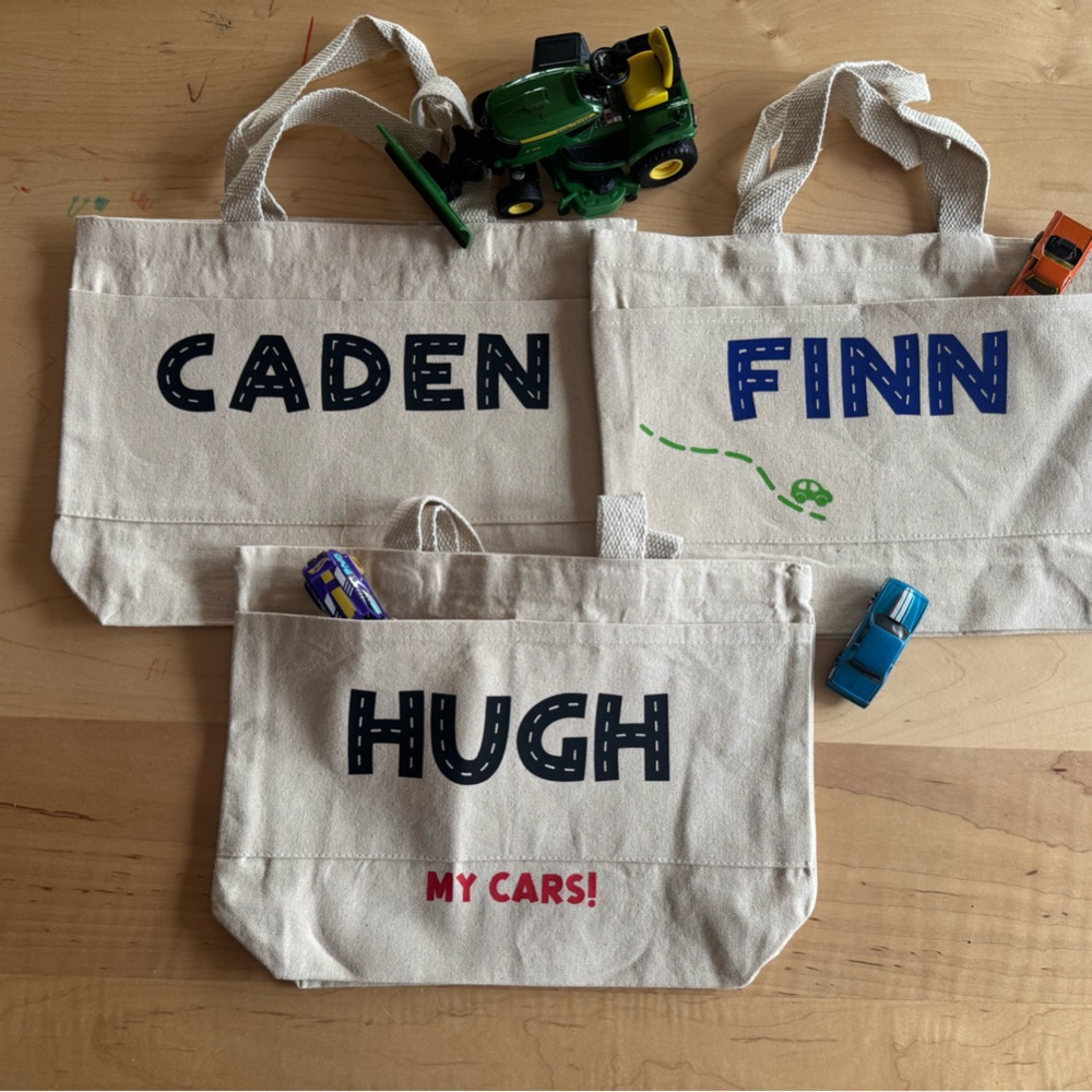 Personalized Canvas Tote Bags - Beige